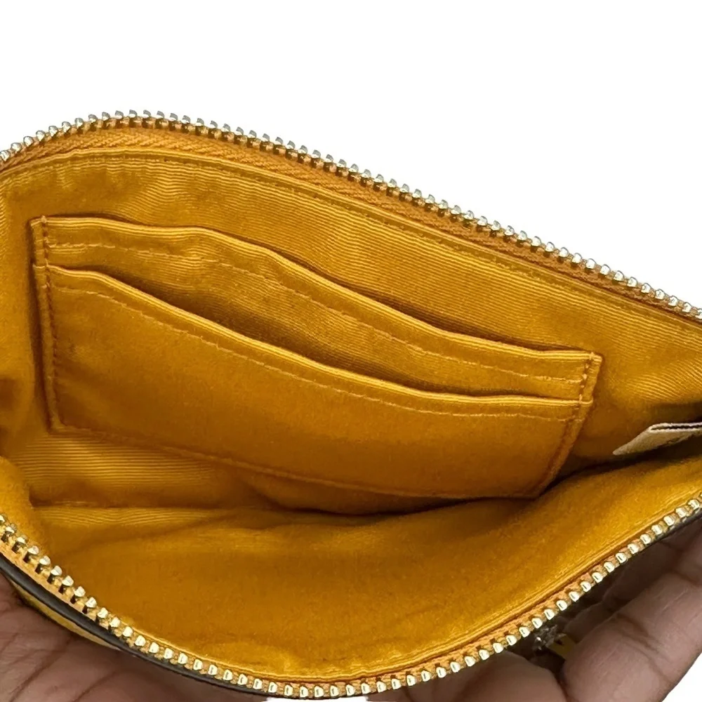 COACH Yellow Corner Zip Wristlet NWOT - Picture 4 of 4